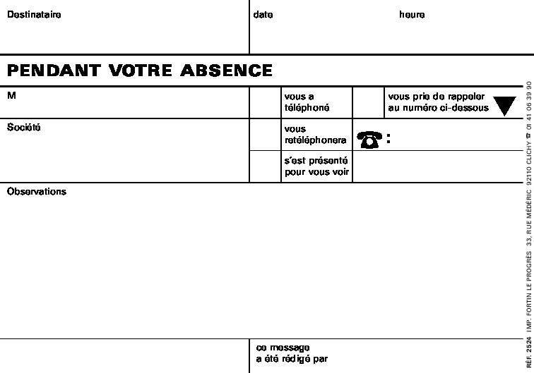 Blocs messages / absences